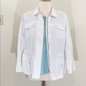 Talbots Classic White Women’s Utility Jacket, size 2X Petite